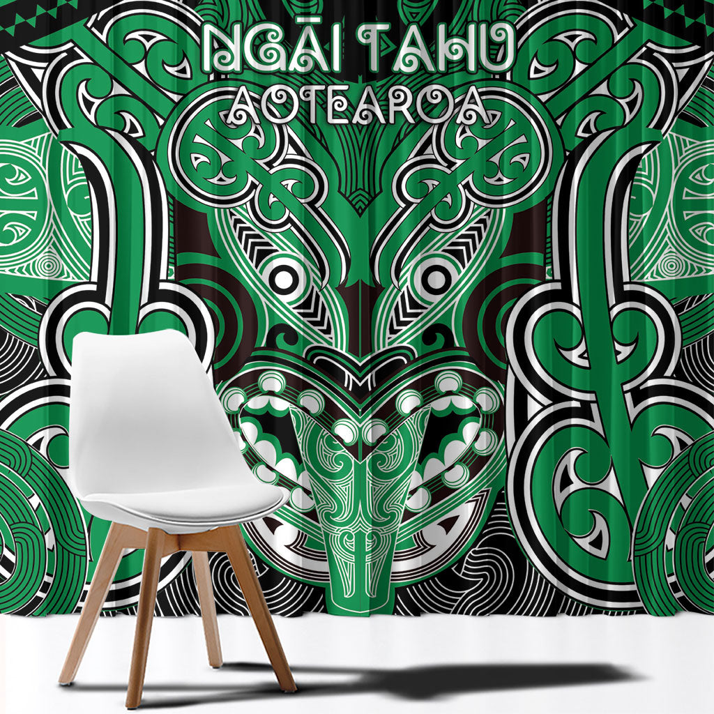 Aotearoa Iwi Ngai Tahu Window Curtain Maori Kowhaiwhai Pattern LT19 - Polynesian Pride