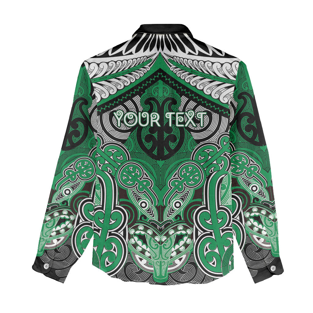 Aotearoa Iwi Ngai Tahu Personalised Women Casual Shirt Maori Kowhaiwhai Pattern LT19 - Polynesian Pride