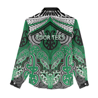 Aotearoa Iwi Ngai Tahu Personalised Women Casual Shirt Maori Kowhaiwhai Pattern LT19 - Polynesian Pride
