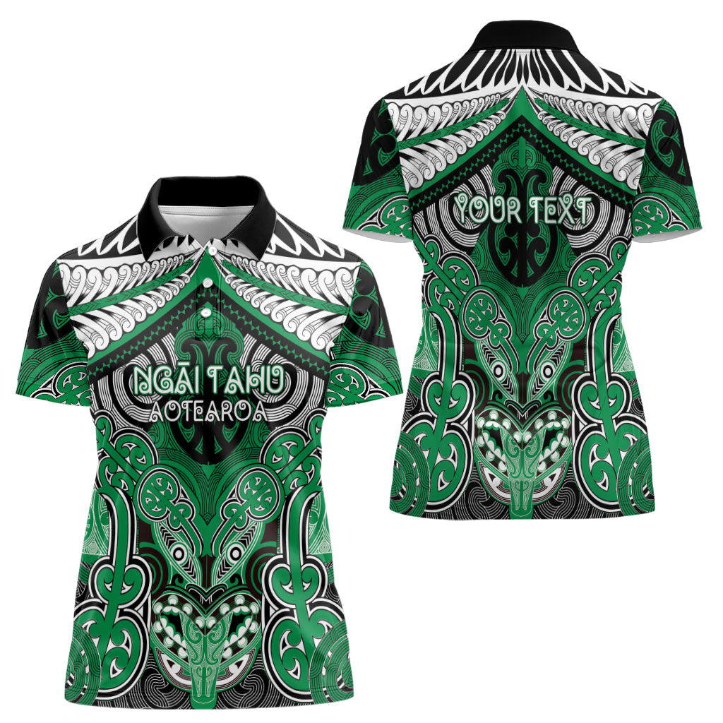 Aotearoa Iwi Ngai Tahu Personalised Women Polo Shirt Maori Kowhaiwhai Pattern LT19 - Polynesian Pride