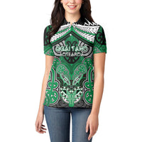 Aotearoa Iwi Ngai Tahu Personalised Women Polo Shirt Maori Kowhaiwhai Pattern LT19 - Polynesian Pride