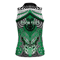 Aotearoa Iwi Ngai Tahu Personalised Women Sleeveless Polo Shirt Maori Kowhaiwhai Pattern LT19 - Polynesian Pride