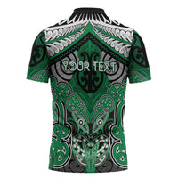 Aotearoa Iwi Ngai Tahu Personalised Zipper Polo Shirt Maori Kowhaiwhai Pattern LT19 - Polynesian Pride