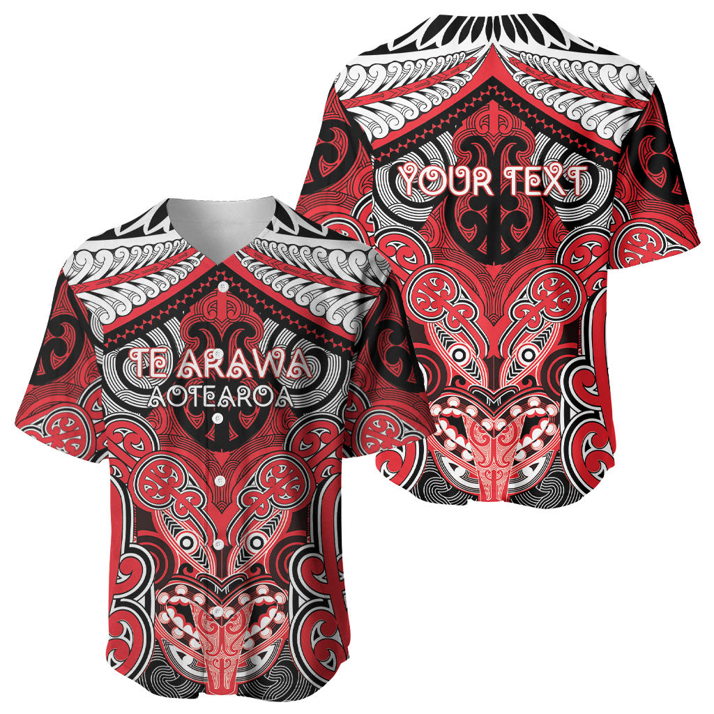 Aotearoa Iwi Te Arawa Personalised Baseball Jersey Maori Kowhaiwhai Pattern LT19 - Polynesian Pride