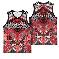 Aotearoa Iwi Te Arawa Personalised Basketball Jersey Maori Kowhaiwhai Pattern LT19 - Polynesian Pride