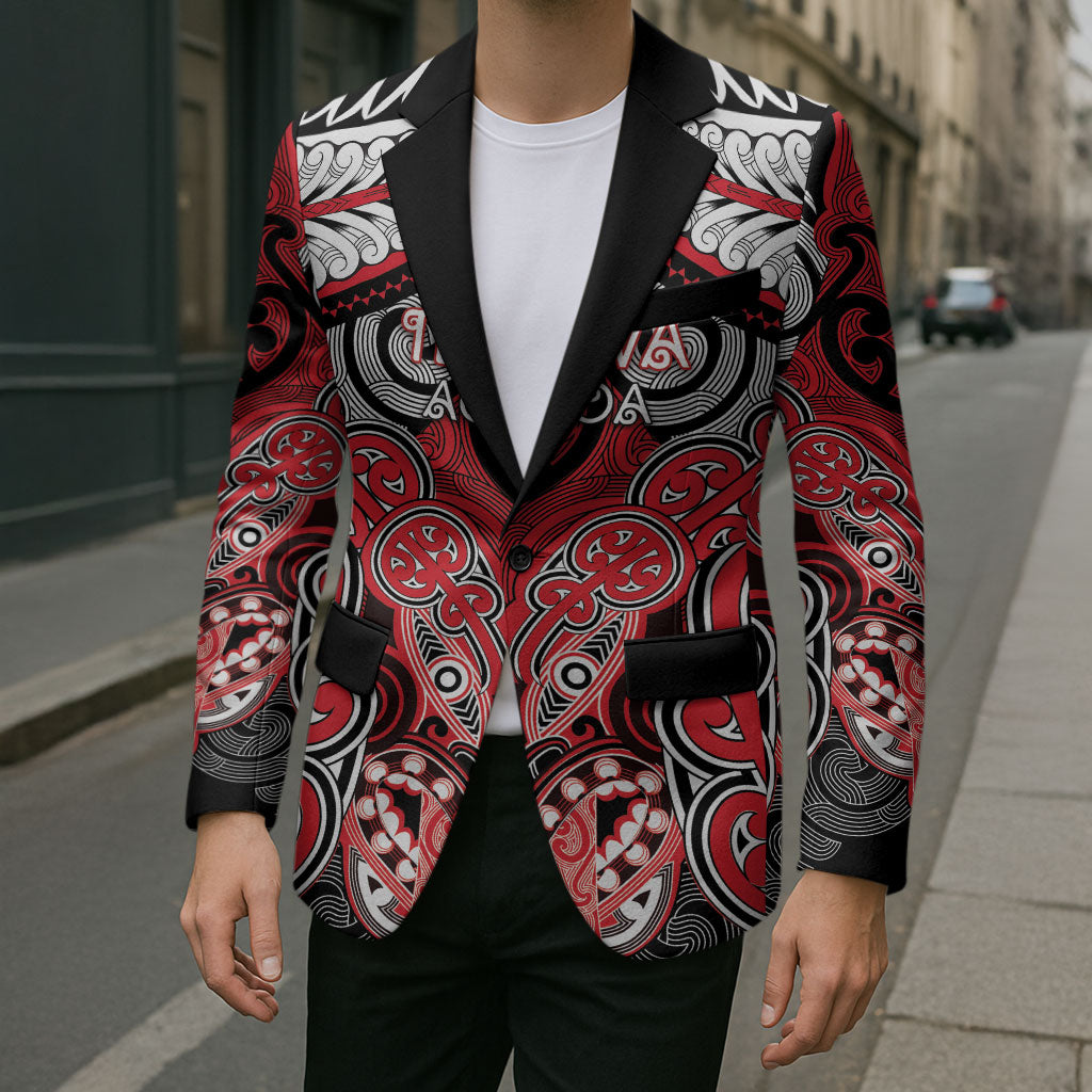 Aotearoa Iwi Te Arawa Personalised Blazer Maori Kowhaiwhai Pattern LT19 - Polynesian Pride