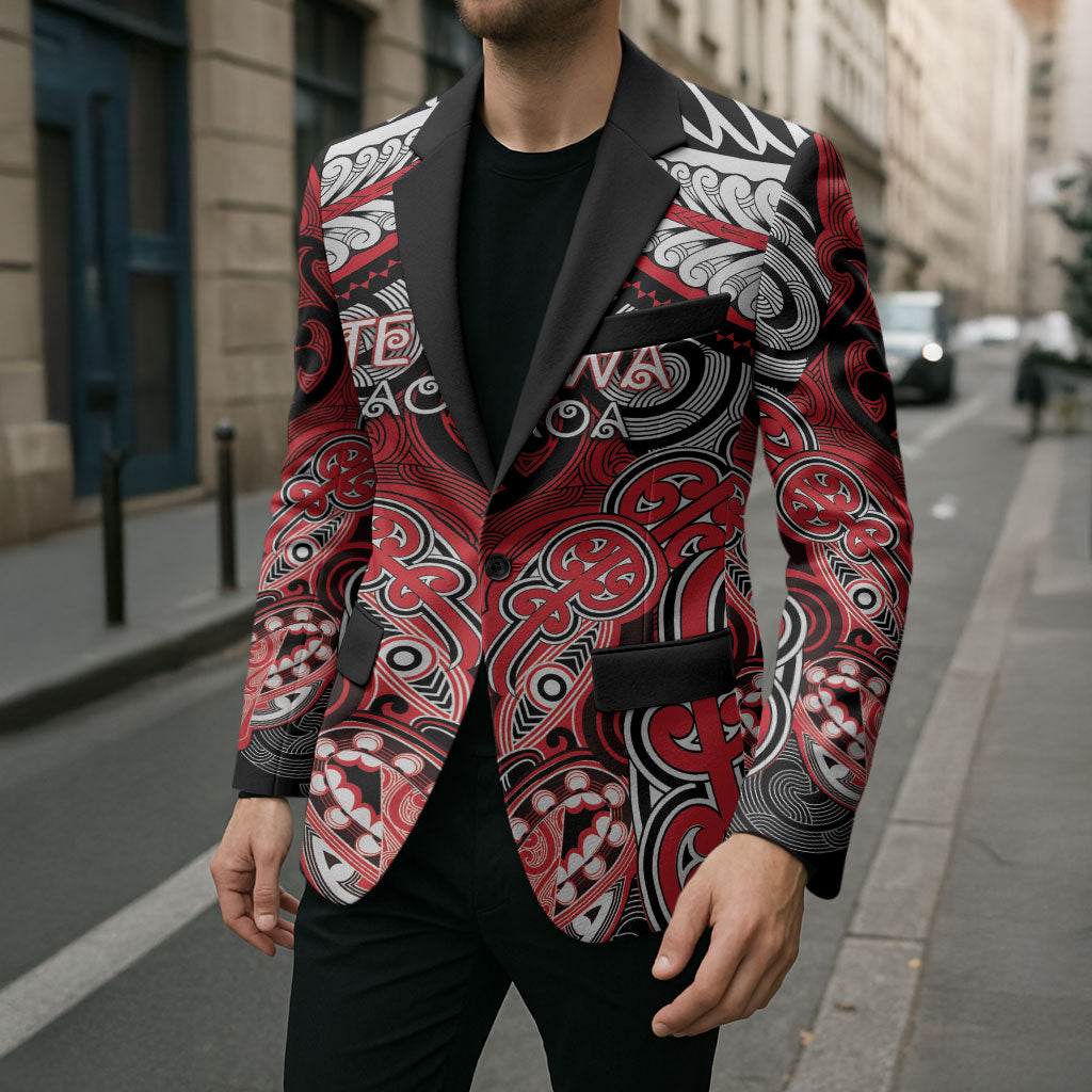 Aotearoa Iwi Te Arawa Personalised Blazer Maori Kowhaiwhai Pattern LT19 - Polynesian Pride