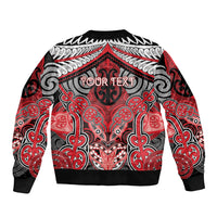 Aotearoa Iwi Te Arawa Personalised Bomber Jacket Maori Kowhaiwhai Pattern LT19 - Polynesian Pride