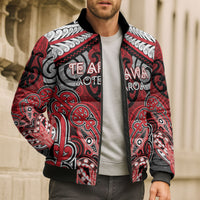 Aotearoa Iwi Te Arawa Personalised Bomber Puffer Jacket Maori Kowhaiwhai Pattern LT19 - Polynesian Pride