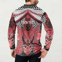 Aotearoa Iwi Te Arawa Personalised Button Sweatshirt Maori Kowhaiwhai Pattern LT19 - Polynesian Pride