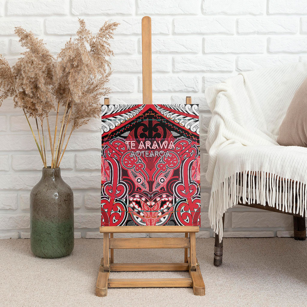 Aotearoa Iwi Te Arawa Canvas Wall Art Maori Kowhaiwhai Pattern LT19 - Polynesian Pride