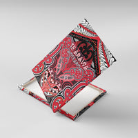 Aotearoa Iwi Te Arawa Canvas Wall Art Maori Kowhaiwhai Pattern LT19 With Frame Red - Polynesian Pride