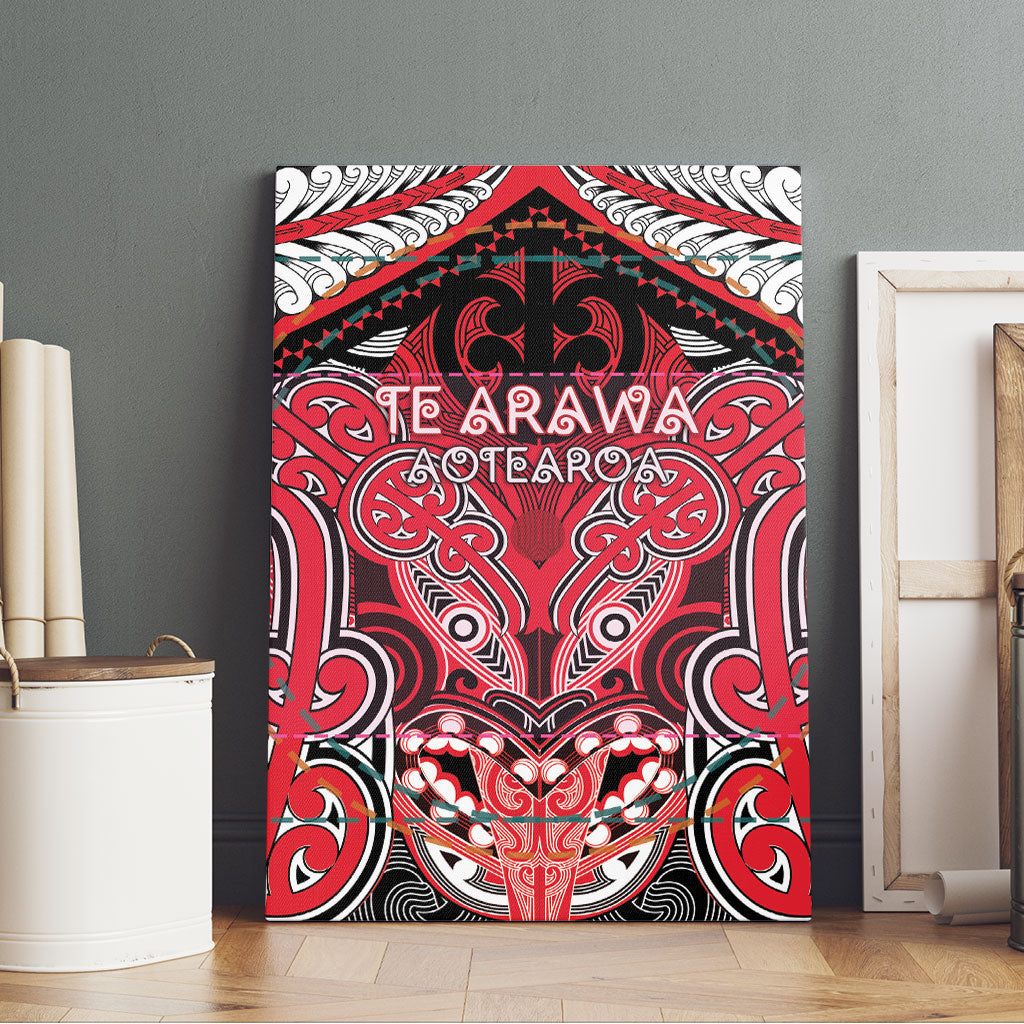 Aotearoa Iwi Te Arawa Canvas Wall Art Maori Kowhaiwhai Pattern LT19 - Polynesian Pride