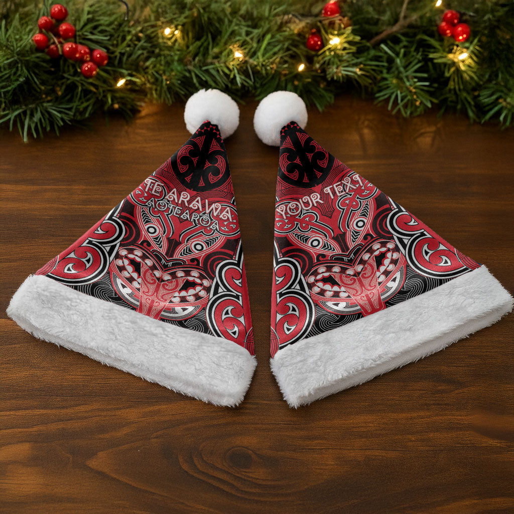 Aotearoa Iwi Te Arawa Personalised Christmas Santa Hat Maori Kowhaiwhai Pattern LT19 - Polynesian Pride