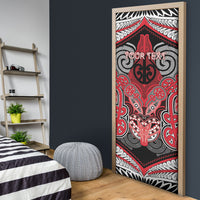 Aotearoa Iwi Te Arawa Personalised Door Cover Maori Kowhaiwhai Pattern LT19 - Polynesian Pride