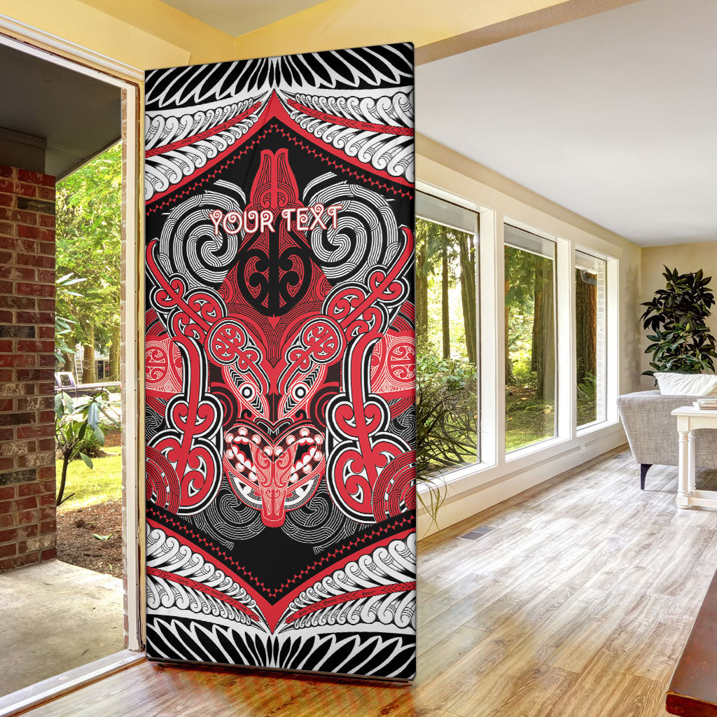 Aotearoa Iwi Te Arawa Personalised Door Cover Maori Kowhaiwhai Pattern LT19 - Polynesian Pride