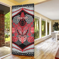 Aotearoa Iwi Te Arawa Personalised Door Cover Maori Kowhaiwhai Pattern LT19 - Polynesian Pride