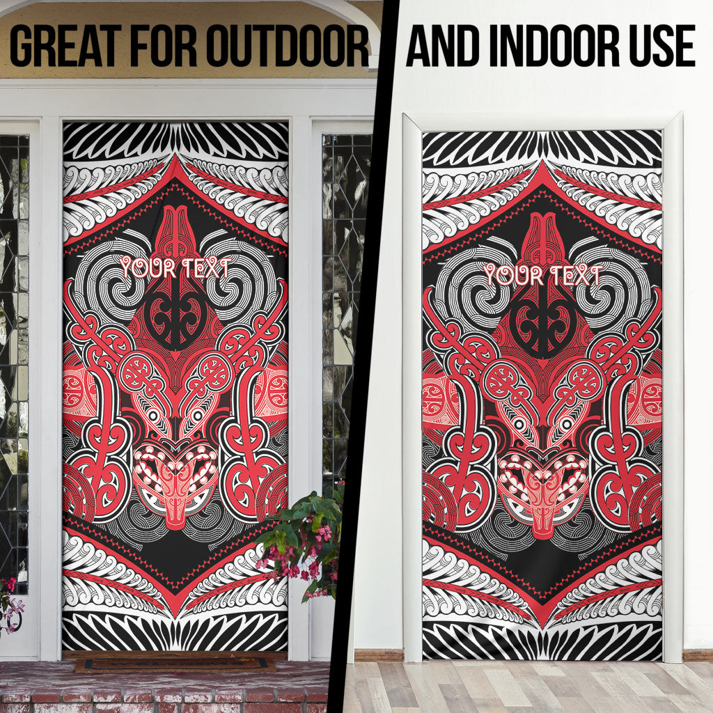Aotearoa Iwi Te Arawa Personalised Door Cover Maori Kowhaiwhai Pattern LT19 - Polynesian Pride