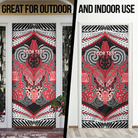 Aotearoa Iwi Te Arawa Personalised Door Cover Maori Kowhaiwhai Pattern LT19 - Polynesian Pride