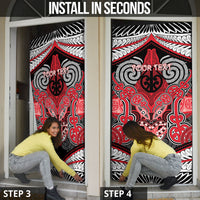 Aotearoa Iwi Te Arawa Personalised Door Cover Maori Kowhaiwhai Pattern LT19 - Polynesian Pride