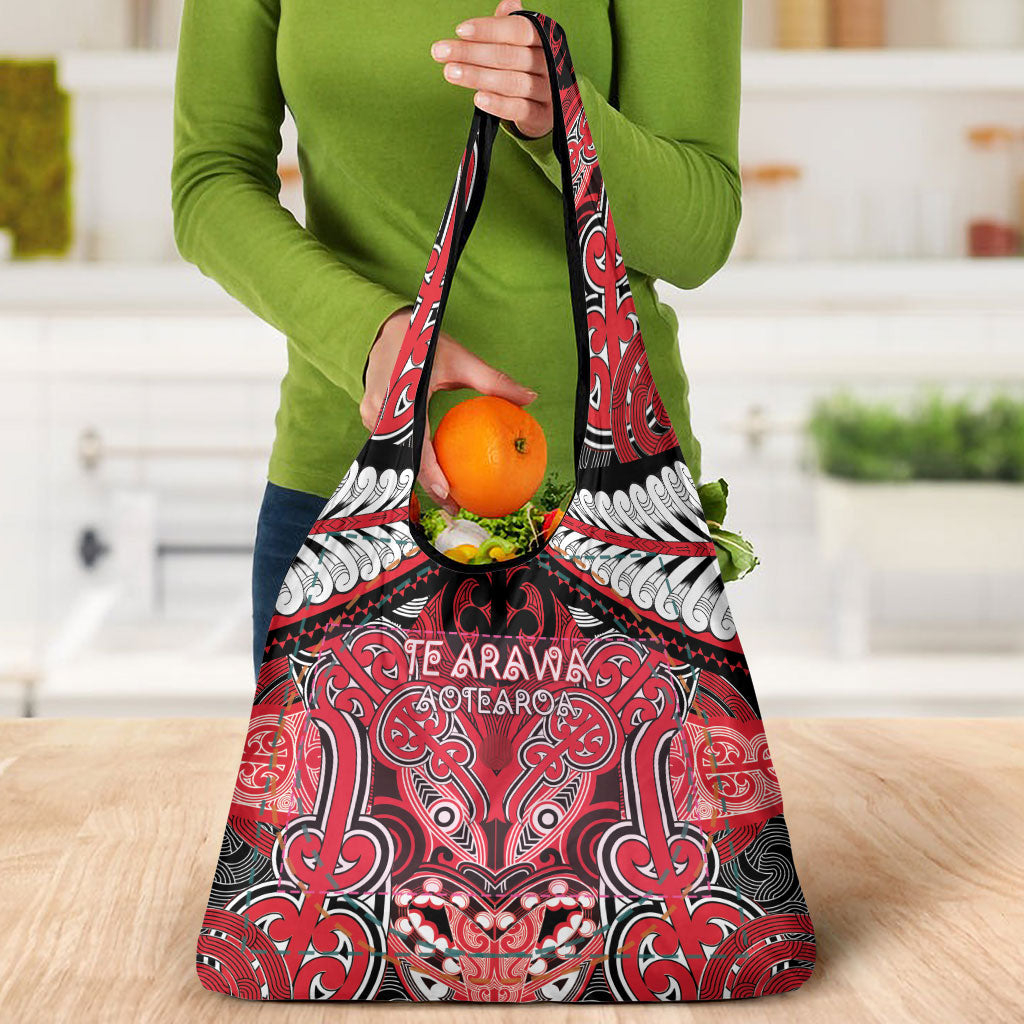 Aotearoa Iwi Te Arawa Grocery Bag Maori Kowhaiwhai Pattern LT19 - Polynesian Pride