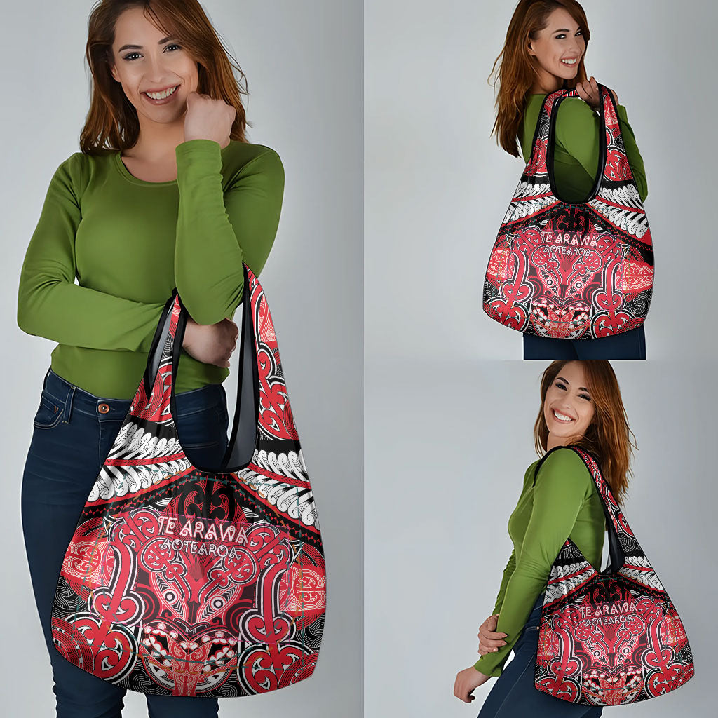 Aotearoa Iwi Te Arawa Grocery Bag Maori Kowhaiwhai Pattern LT19 - Polynesian Pride