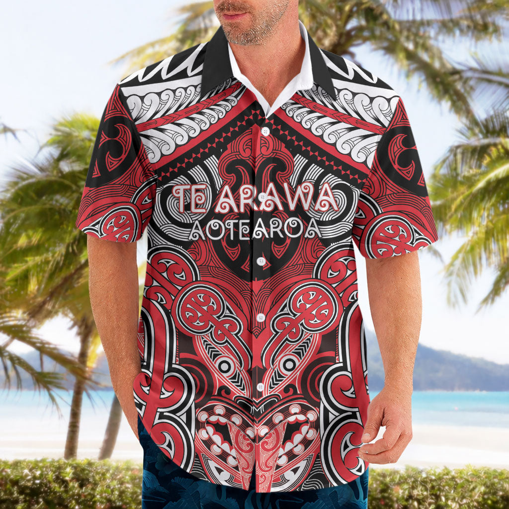 Aotearoa Iwi Te Arawa Personalised Hawaiian Shirt Maori Kowhaiwhai Pattern LT19 - Polynesian Pride