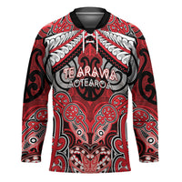 Aotearoa Iwi Te Arawa Personalised Hockey Jersey Maori Kowhaiwhai Pattern LT19 Unisex Red - Polynesian Pride