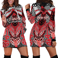 Aotearoa Iwi Te Arawa Personalised Hoodie Dress Maori Kowhaiwhai Pattern LT19 - Polynesian Pride