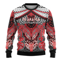 Aotearoa Iwi Te Arawa Personalised Ugly Christmas Sweater Maori Kowhaiwhai Pattern LT19 - Polynesian Pride