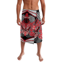 Aotearoa Iwi Te Arawa Personalised Lavalava Maori Kowhaiwhai Pattern LT19 Red - Polynesian Pride
