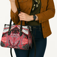 Aotearoa Iwi Te Arawa Leather Bag Maori Kowhaiwhai Pattern LT19 - Polynesian Pride