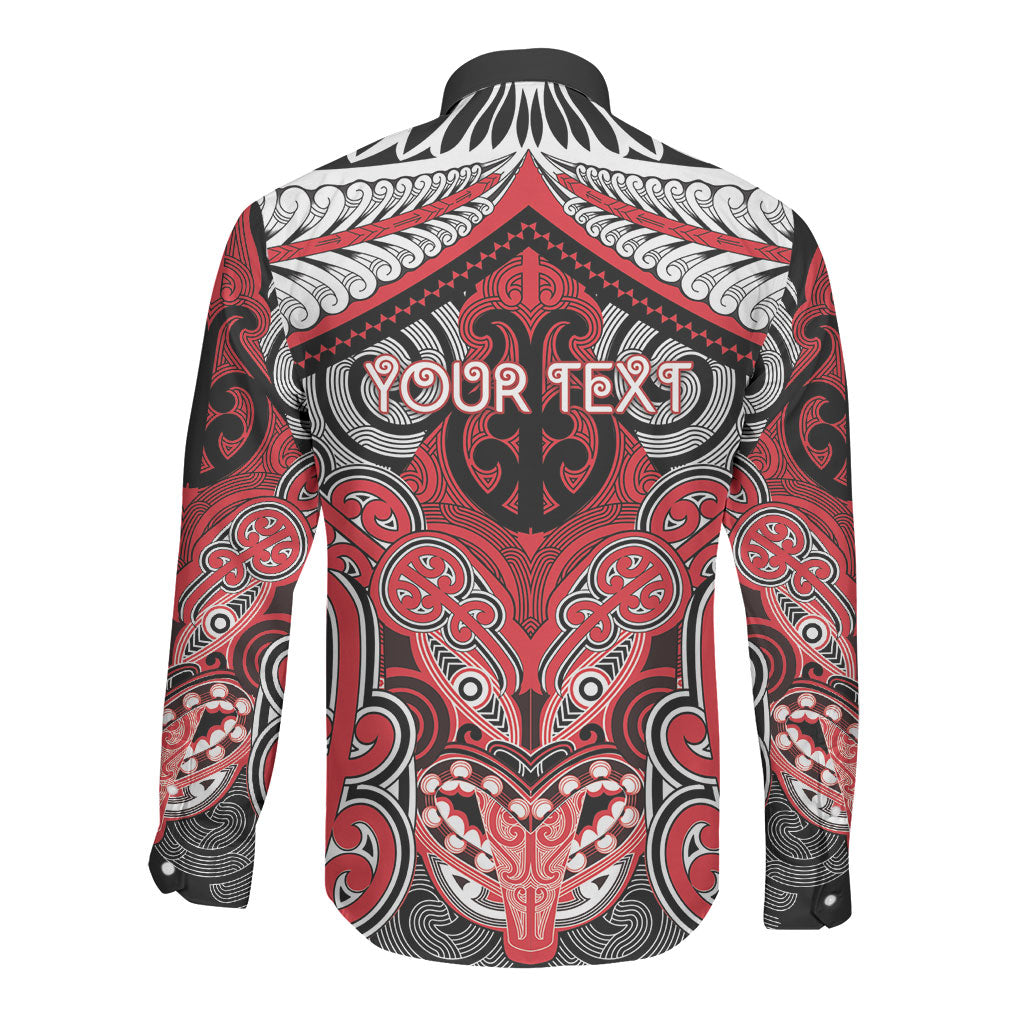 Aotearoa Iwi Te Arawa Personalised Long Sleeve Button Shirt Maori Kowhaiwhai Pattern LT19 - Polynesian Pride