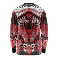 Aotearoa Iwi Te Arawa Personalised Long Sleeve Shirt Maori Kowhaiwhai Pattern LT19 - Polynesian Pride