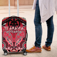 Aotearoa Iwi Te Arawa Luggage Cover Maori Kowhaiwhai Pattern LT19 Red - Polynesian Pride