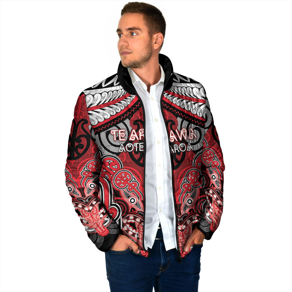 Aotearoa Iwi Te Arawa Personalised Padded Jacket Maori Kowhaiwhai Pattern LT19 - Polynesian Pride