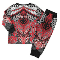 Aotearoa Iwi Te Arawa Personalised Christmas Pajama Set Maori Kowhaiwhai Pattern LT19 - Polynesian Pride