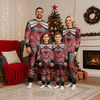 Aotearoa Iwi Te Arawa Personalised Christmas Pajama Set Maori Kowhaiwhai Pattern LT19 - Polynesian Pride