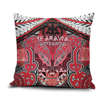 Aotearoa Iwi Te Arawa Pillow Cover Maori Kowhaiwhai Pattern LT19 Red - Polynesian Pride