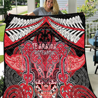 Aotearoa Iwi Te Arawa Quilt Maori Kowhaiwhai Pattern LT19 Red - Polynesian Pride