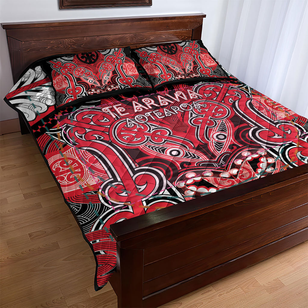Aotearoa Iwi Te Arawa Quilt Bed Set Maori Kowhaiwhai Pattern LT19 - Polynesian Pride