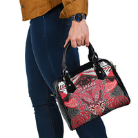 Aotearoa Iwi Te Arawa Shoulder Handbag Maori Kowhaiwhai Pattern LT19 - Polynesian Pride