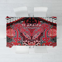 Aotearoa Iwi Te Arawa Tablecloth Maori Kowhaiwhai Pattern LT19 Red - Polynesian Pride