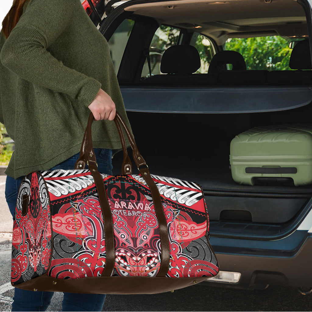 Aotearoa Iwi Te Arawa Travel Bag Maori Kowhaiwhai Pattern LT19 - Polynesian Pride