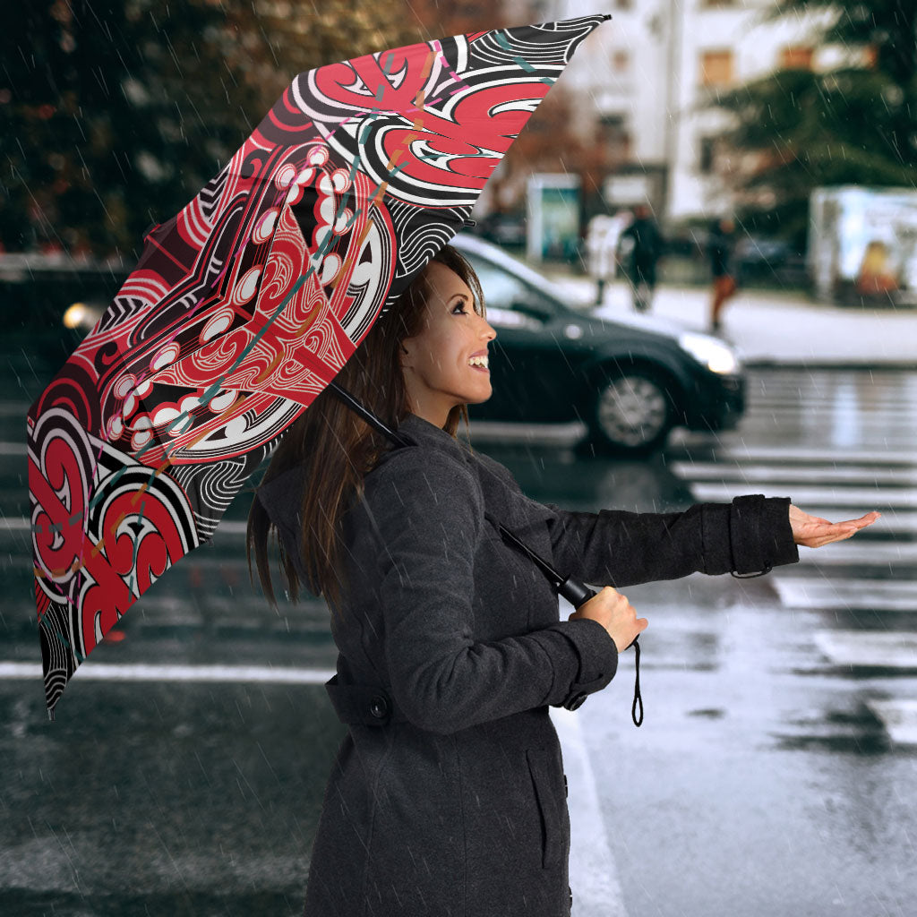 Aotearoa Iwi Te Arawa Umbrella Maori Kowhaiwhai Pattern LT19 - Polynesian Pride