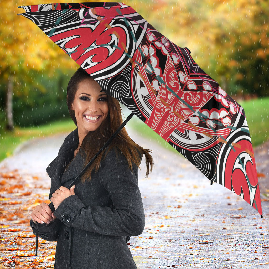 Aotearoa Iwi Te Arawa Umbrella Maori Kowhaiwhai Pattern LT19 - Polynesian Pride
