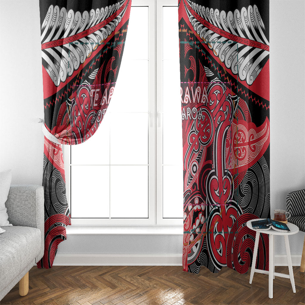 Aotearoa Iwi Te Arawa Window Curtain Maori Kowhaiwhai Pattern LT19 - Polynesian Pride