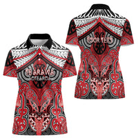 Aotearoa Iwi Te Arawa Personalised Women Polo Shirt Maori Kowhaiwhai Pattern LT19 - Polynesian Pride