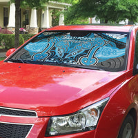 Aotearoa Iwi Ngati Porou Auto Sun Shade Maori Kowhaiwhai Pattern LT19 - Polynesian Pride
