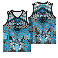 Aotearoa Iwi Ngati Porou Personalised Basketball Jersey Maori Kowhaiwhai Pattern LT19 - Polynesian Pride